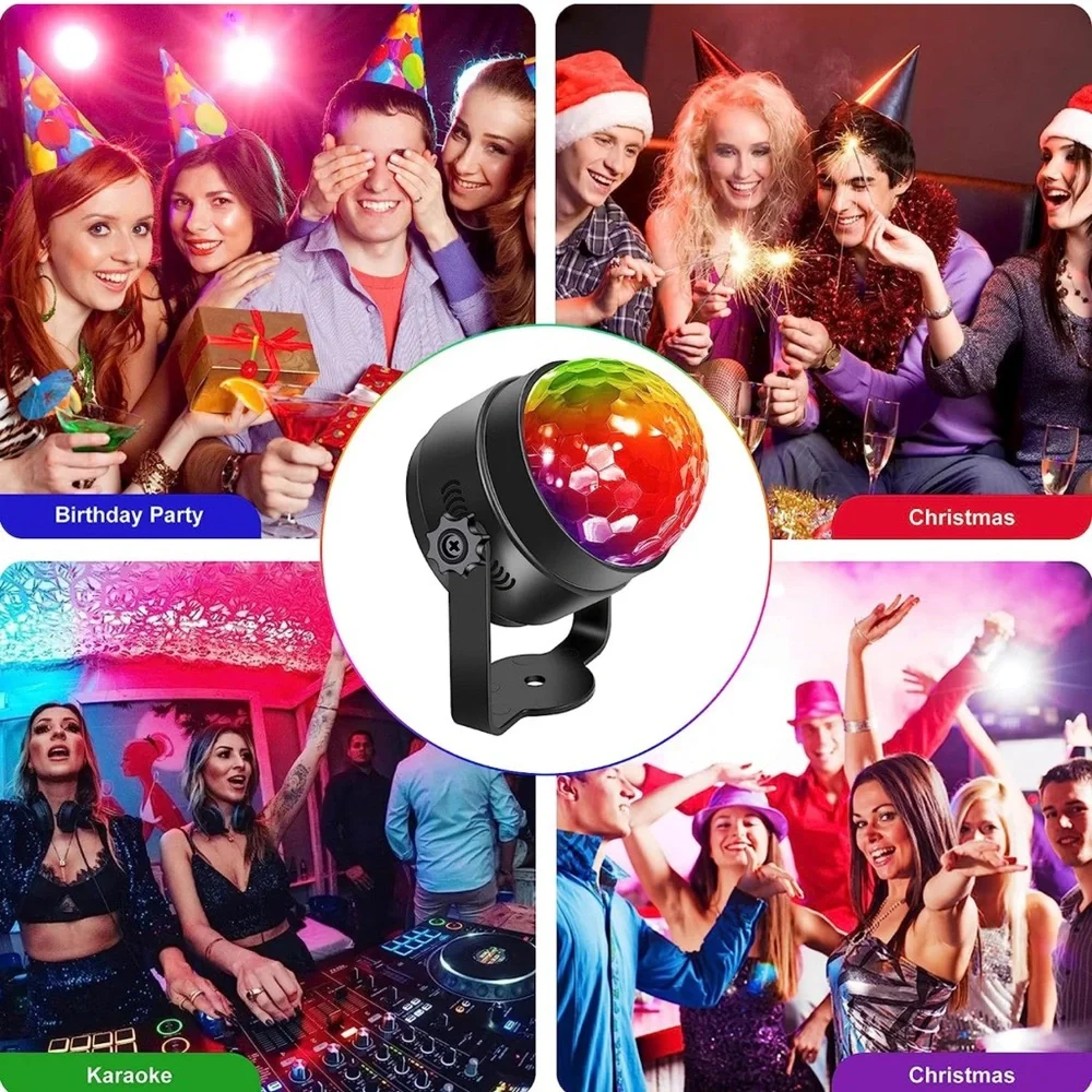 Strobe Lights for Parties,Sound Activated Disco Ball Lights with Remote,2 Packs